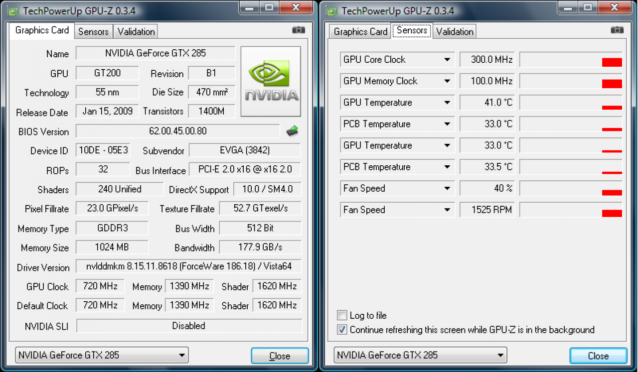 [26/06/2009] GPU-z verrät Details: Evga Geforce GTX 285 FTW