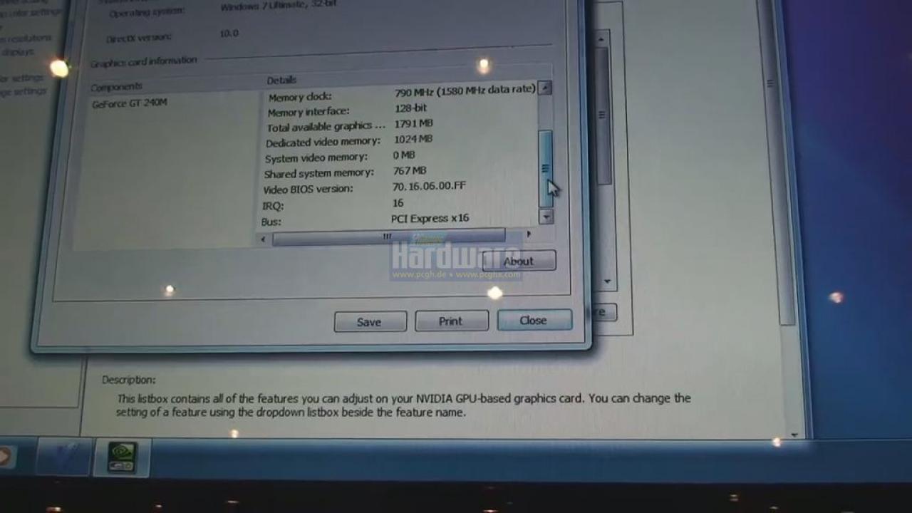[23/06/2009] Taktraten von GPU und VRAM sowie die BIOS-Version.