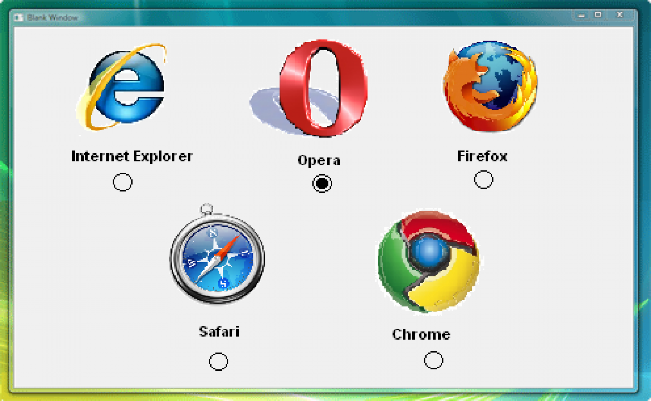 [27/07/2009] So könnte die Browserauswahl aussehen.