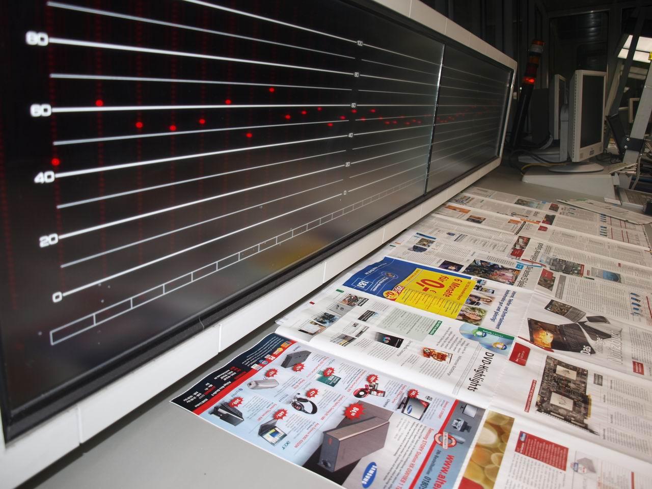 [09/07/2009] Leitstand: Visuelle Ansicht der Farbzoneneinstellung über den Druckbogen.