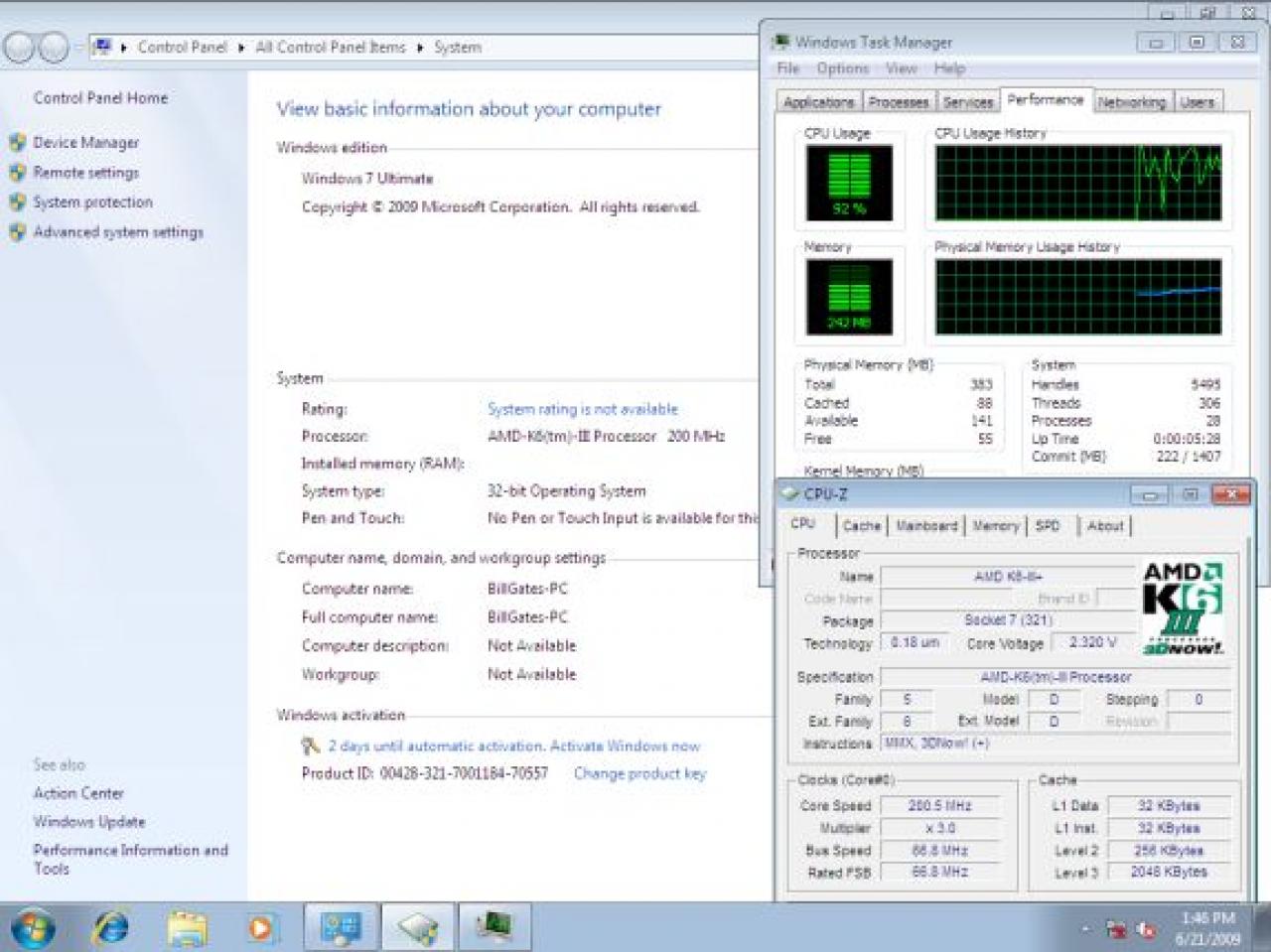 [02/07/2009] 200 MHz, 384 MiByte RAM