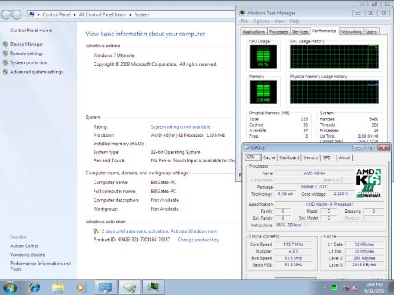 [02/07/2009] 133 MHz, 256 MiByte RAM