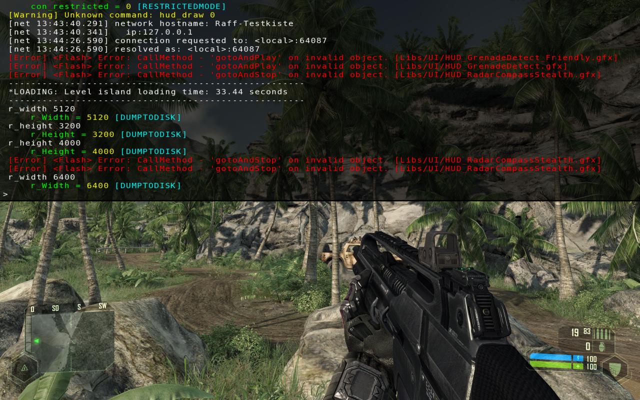[20/07/2009] Crysis in 6.400 x 4.000: So geht's