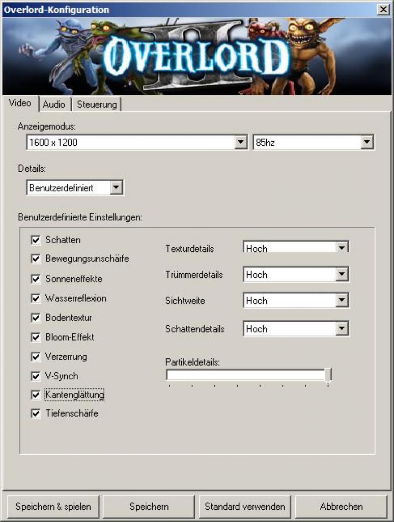 [01/07/2009] Overlord 2: Einstellungen maximale Details