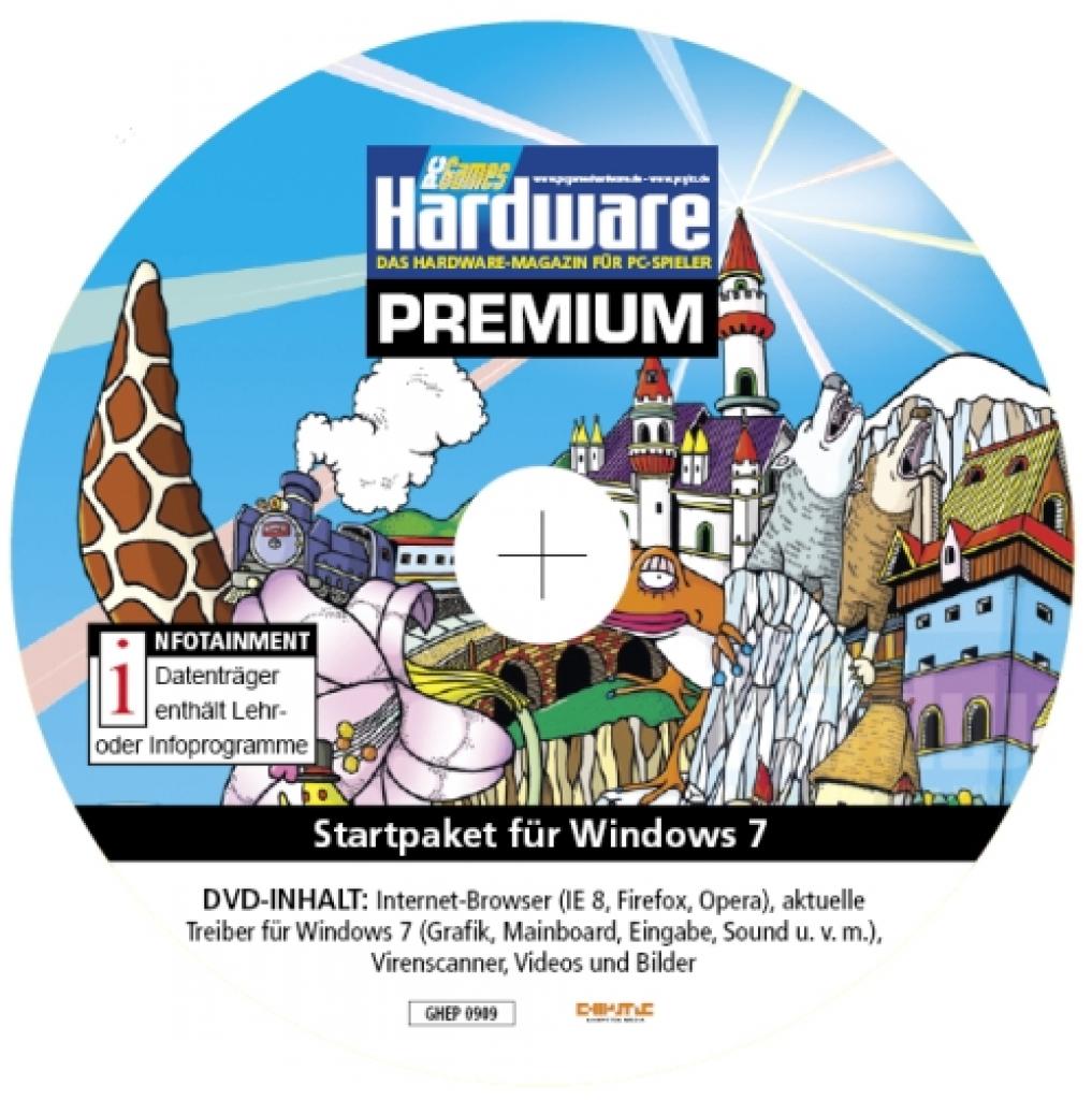[23/07/2009] Windows 7 - PC Games Hardware Premium 09/09: Exklusiv-DVD (Windows-7-Startpaket)