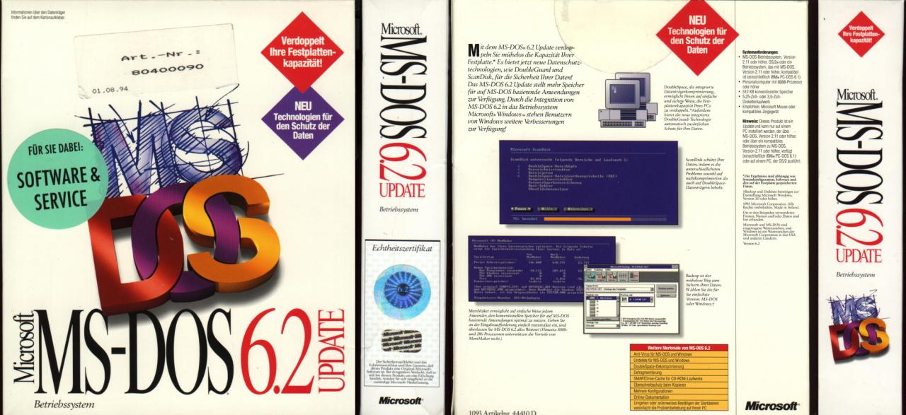 [28/07/2009] Nach DOS 6.22 kam DOS 7.0, allerdings eingebaut in Windows 95.