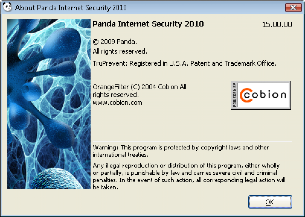 [01/07/2009] Panda Internet Security 2010. Hier: Windows XP Version