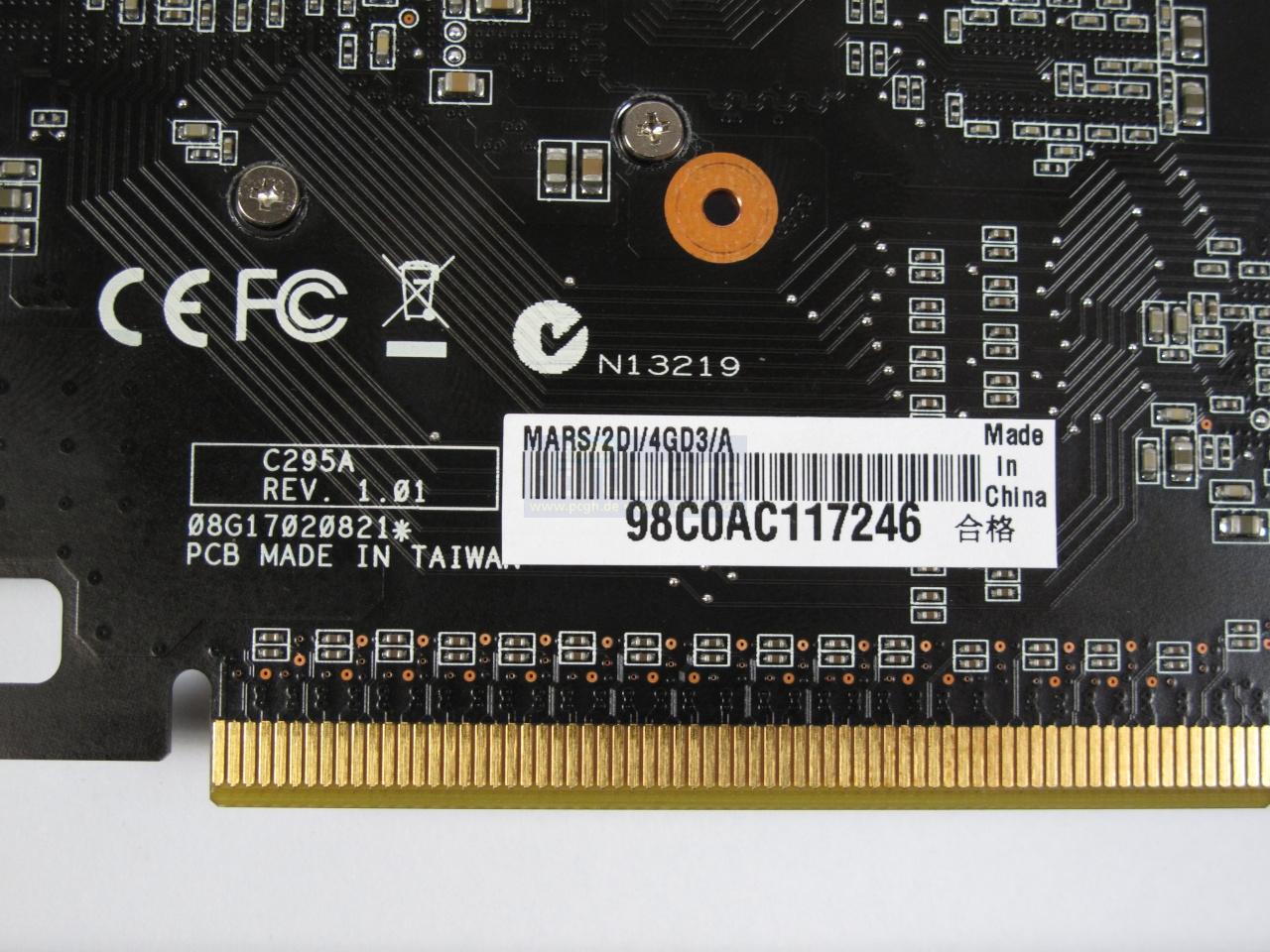 [31/08/2009] Asus Mars: Der rückwärtige Aufkleber.