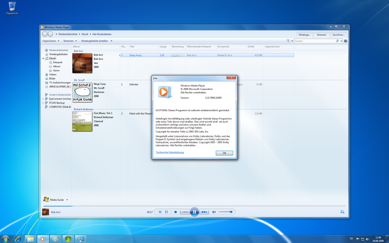 [19/08/2009] Windows 7 RTM: Der Media Player 12 kommt mit Windows 7.