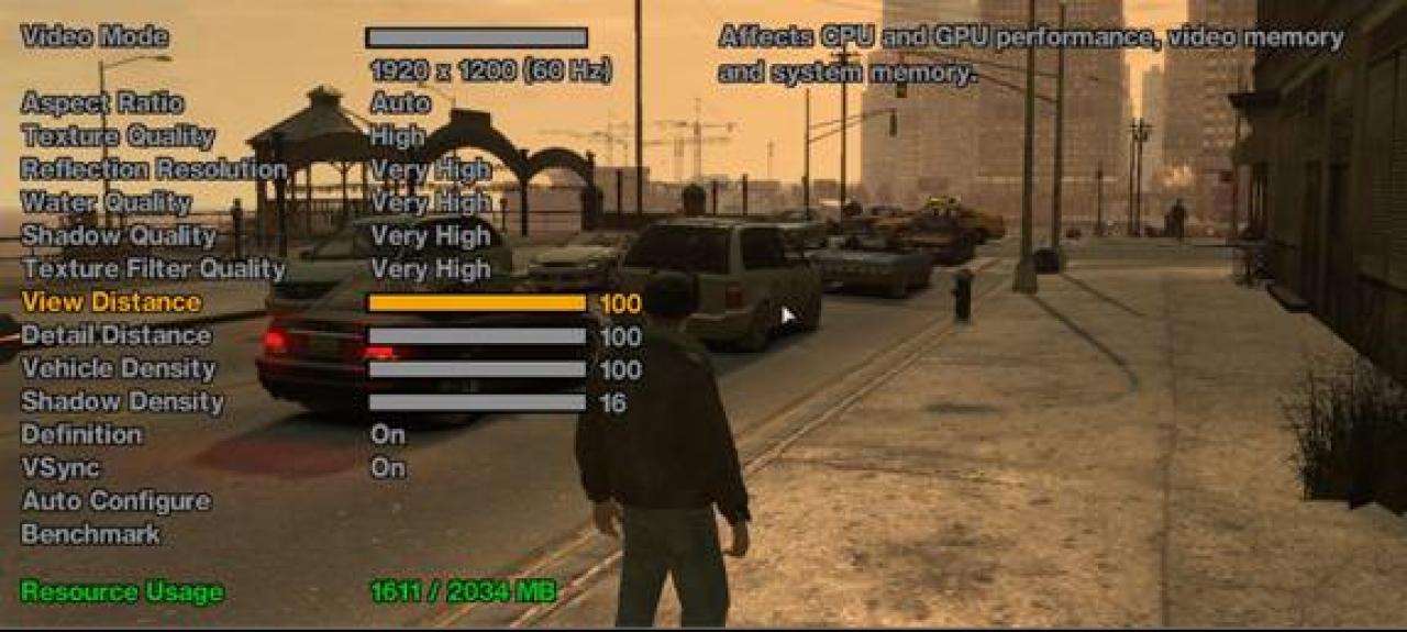 [03/08/2009] Vergleich zwischen 1 und 2 GiByte VRAM mit GTA 4.