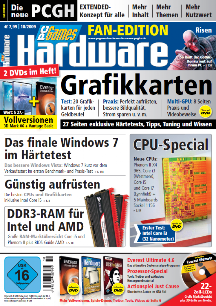 [02/09/2009] PC Games Hardware 10/2009 seit 2.9. im Handel: Print-Ausgabe in neuem Design (1)