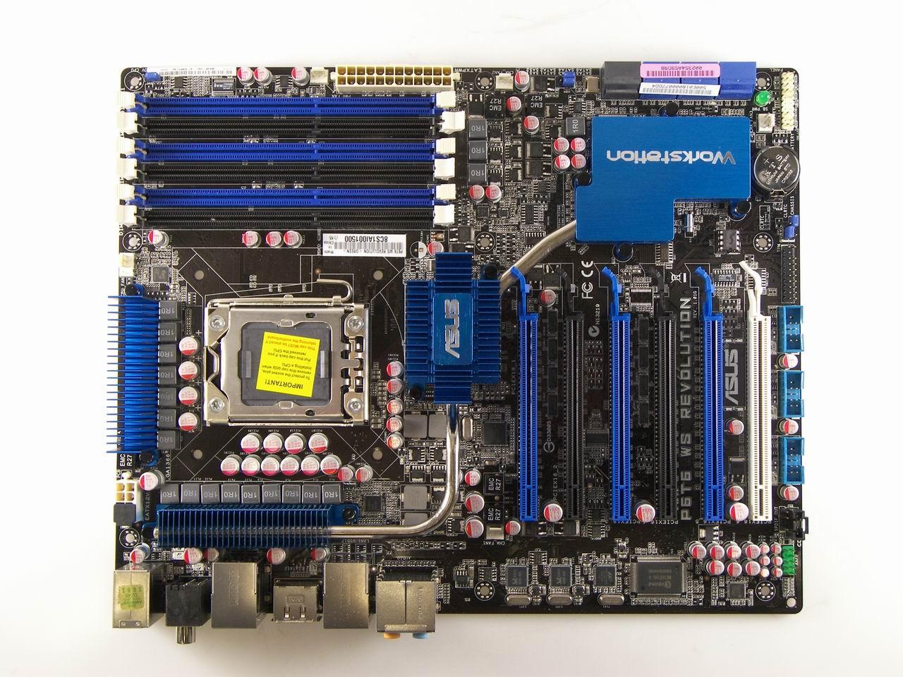 [08/09/2009] Asus P6T6 WS Revolution: Sechs Grafikkartensteckplätze inklusive
