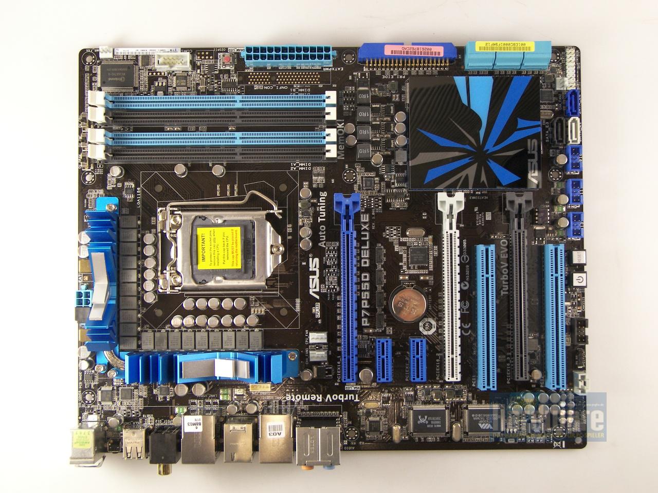 [09/09/2009] Asus P7P55D Deluxe: Overclocking-Fernbedienung und optisch auffällige Kühlung (1)
