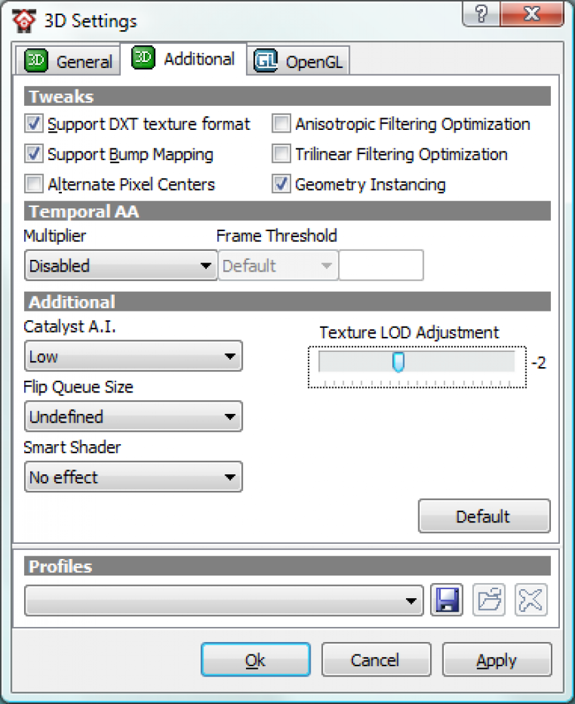 [22/09/2009] Ati Tray Tools: Hier passen Sie das Texture LOD an.