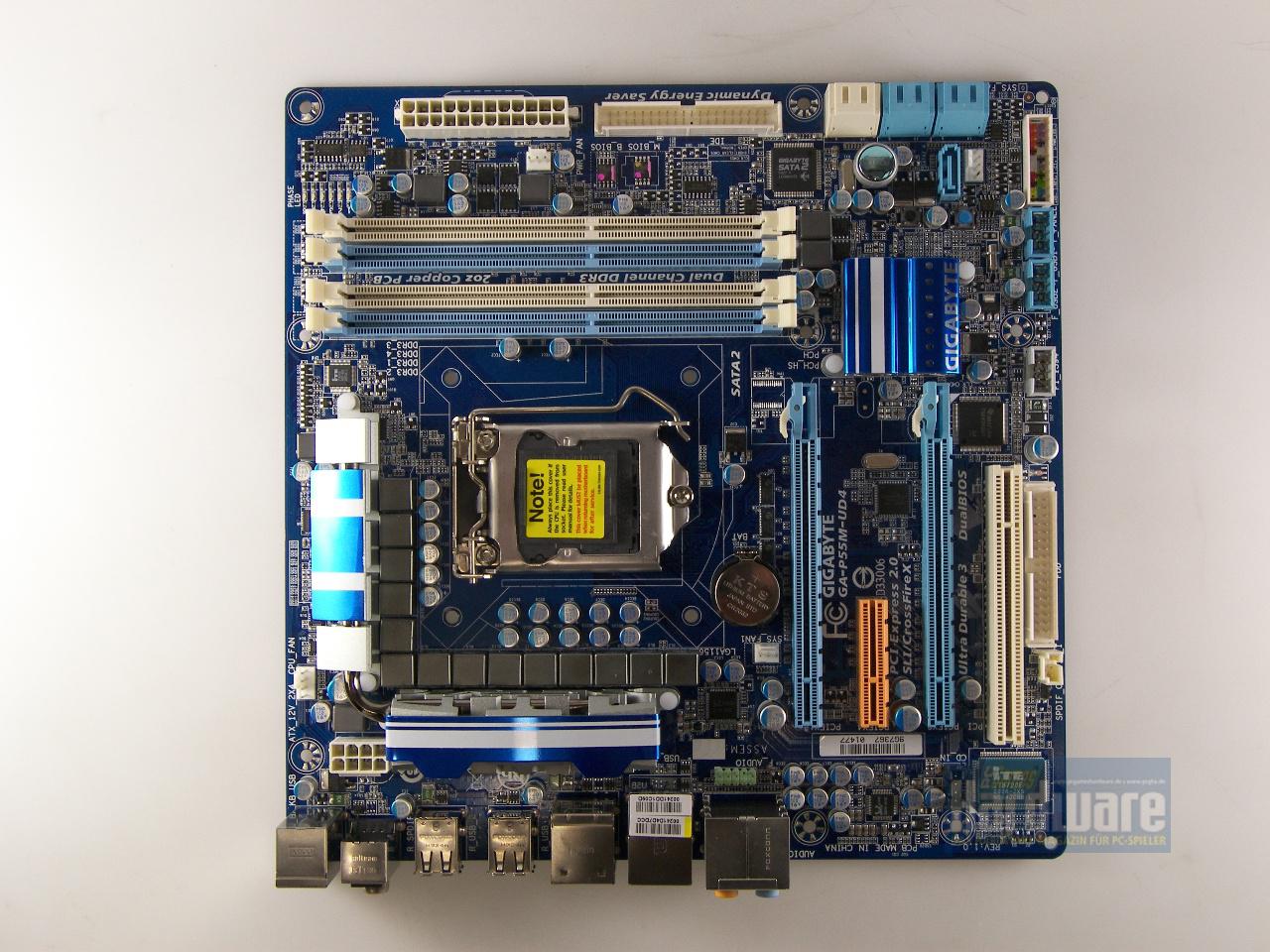[09/09/2009] Gigabyte P55M-UD4: Ebenfalls Micro-ATX-Format aber bessere Ausstattung samt stärkerer Kühlung (1)