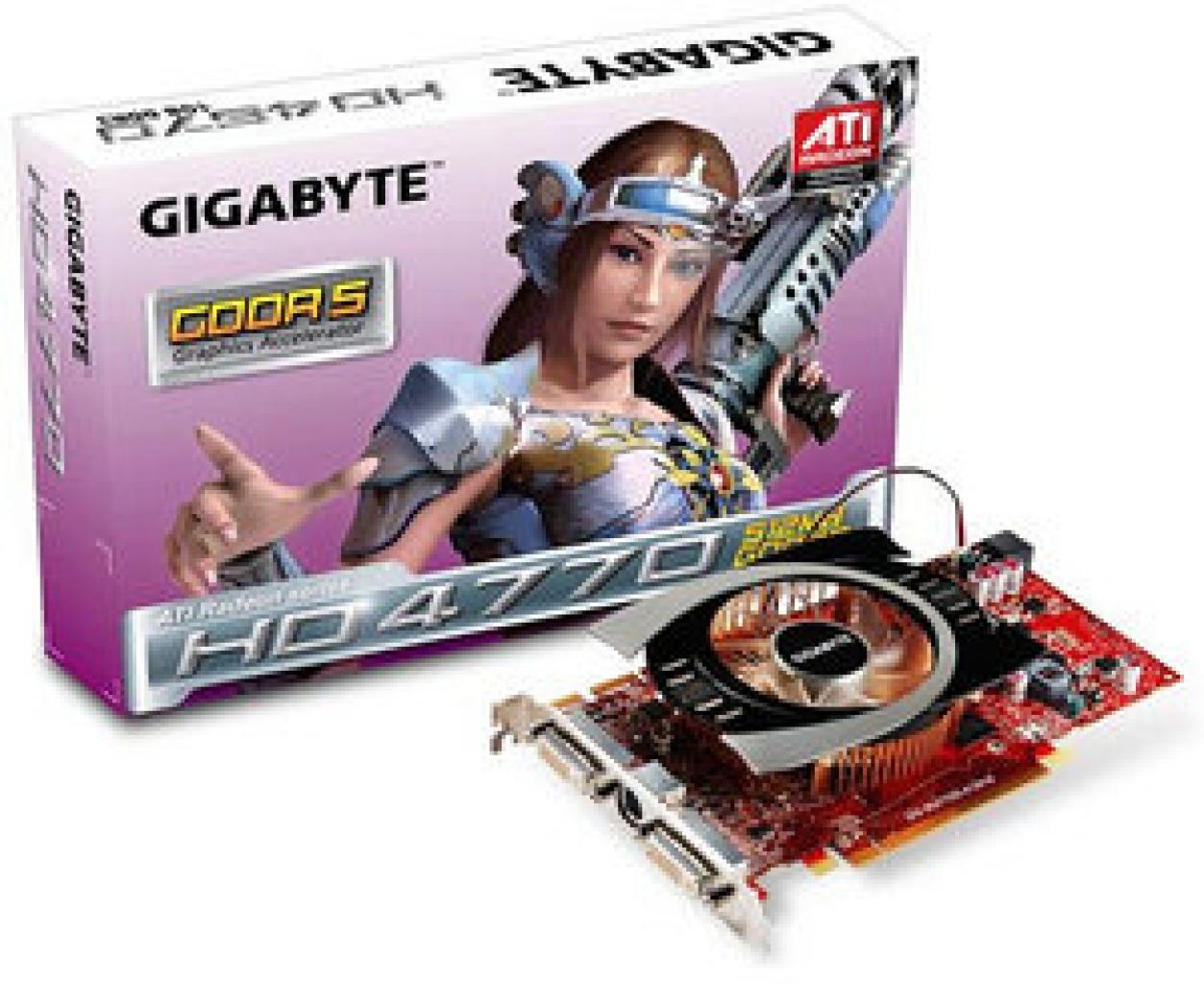 [10/09/2009] Hier die Radeon HD 4770 von Gigabyte mit 512 MiByte VRAM