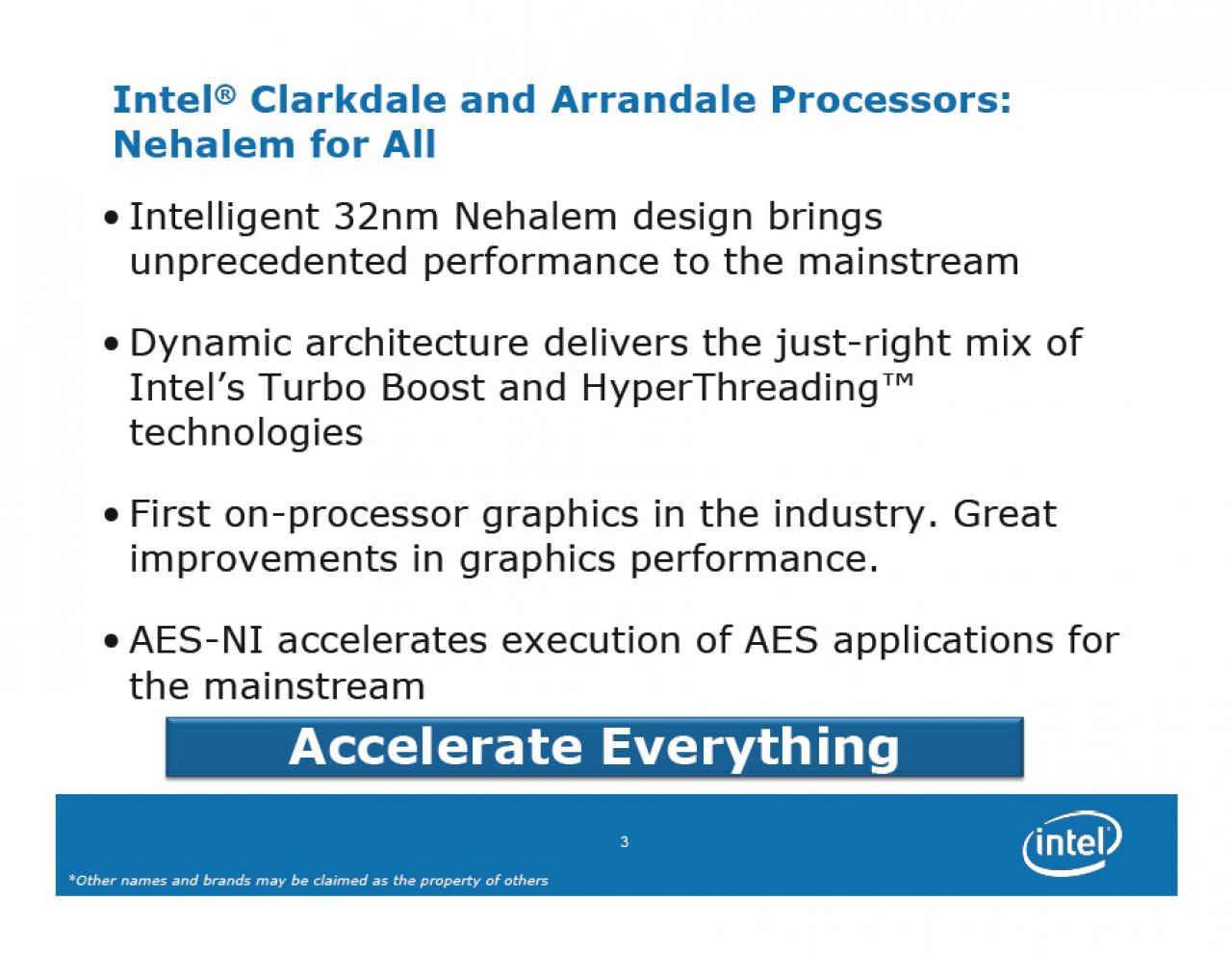 [24/09/2009] Präsentation: Clarkdale-Benchmark-Ergebnisse von Intel (2)