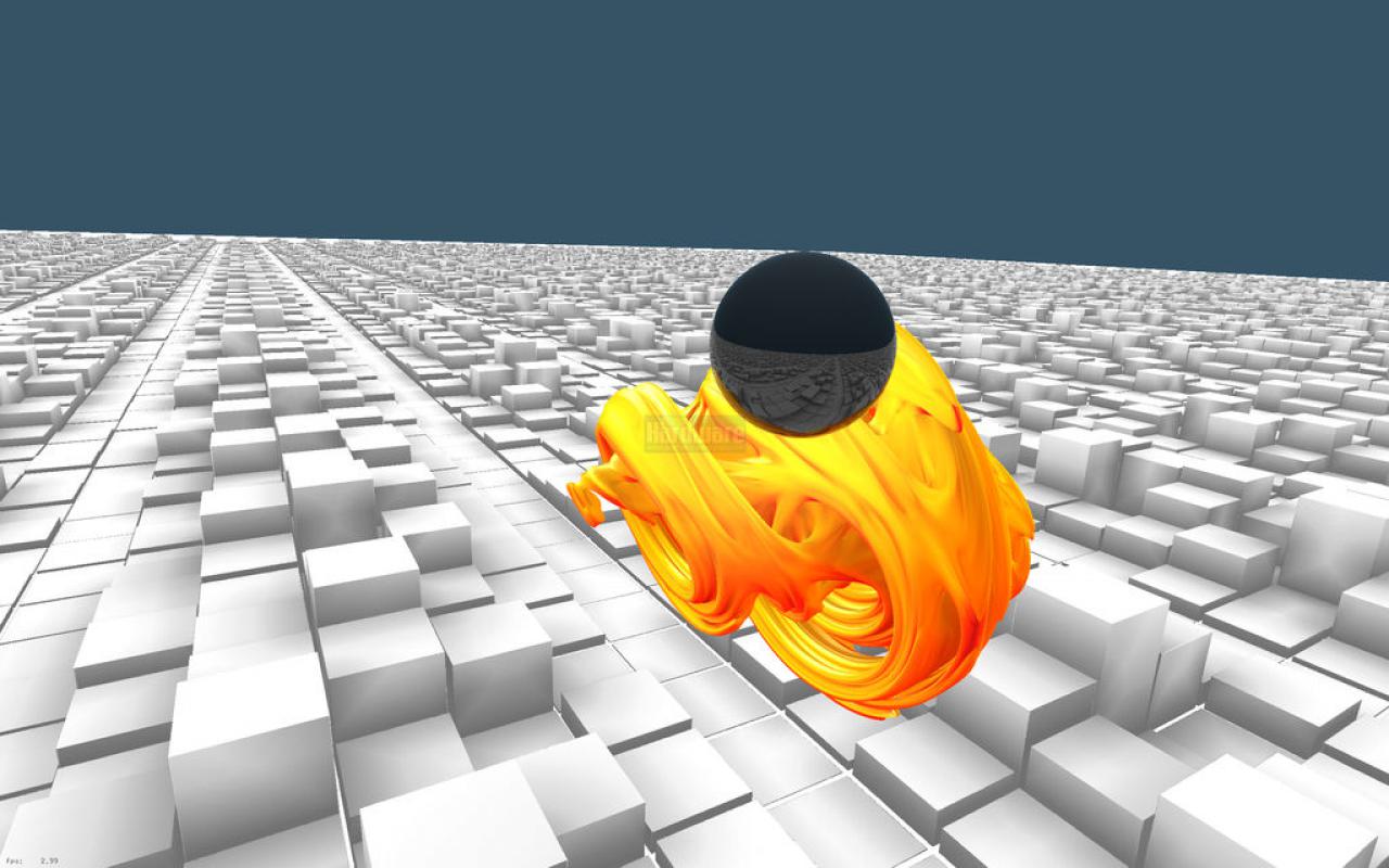 [06/09/2009] Nvidia Optix: GPU Raytracing Julia-Set Reihe Iterationstiefe 6