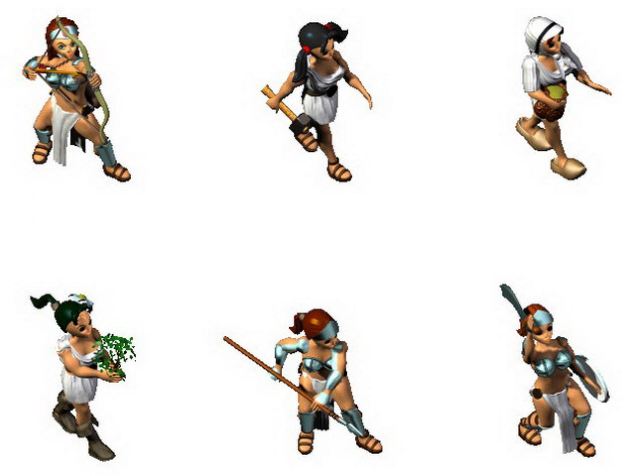 Siedler 3: Figuren-Vergleich