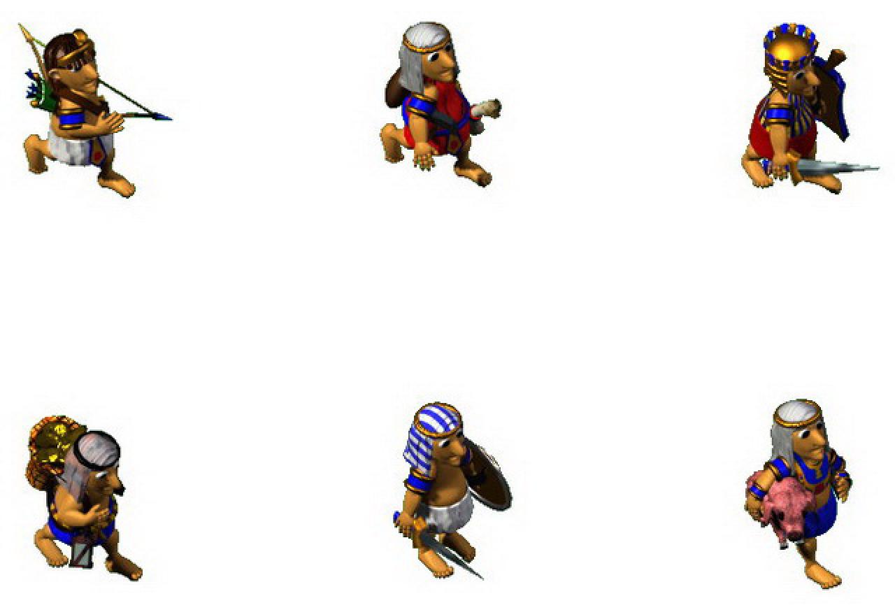 Siedler 3: Figuren-Vergleich