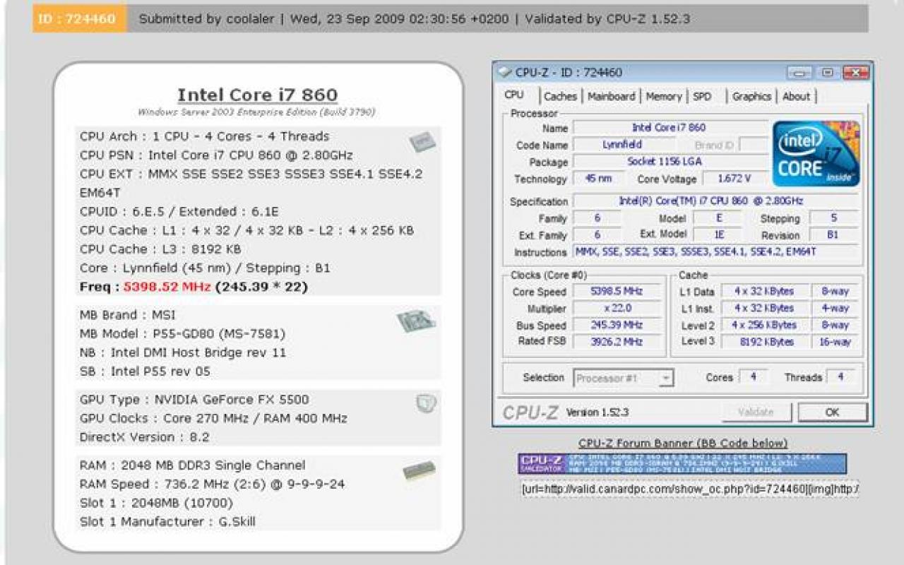 [02/10/2009] Beweis-Screenshot des neuen Weltrekords