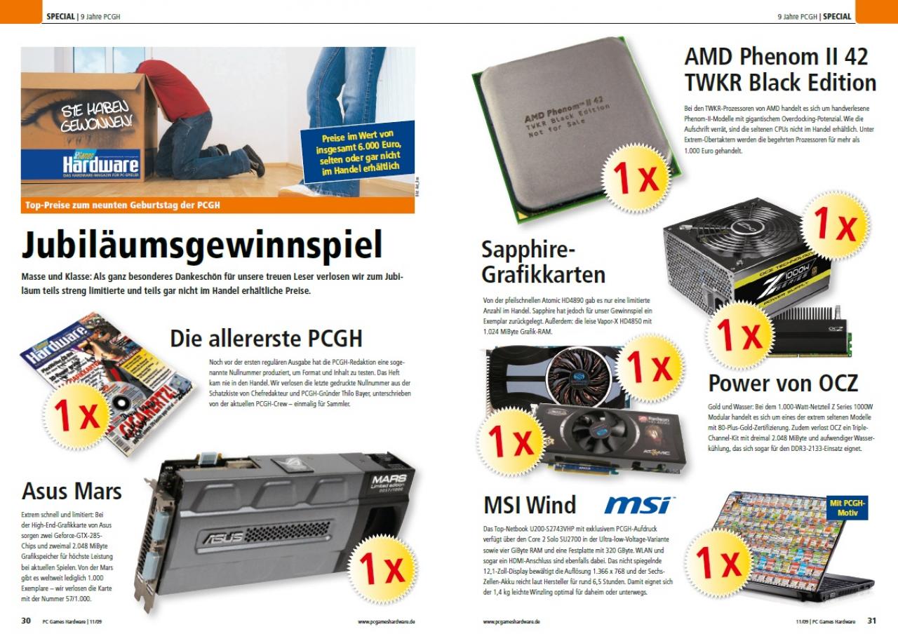 [01/10/2009] Preise im Jubiläumsgewinnspiel (1)