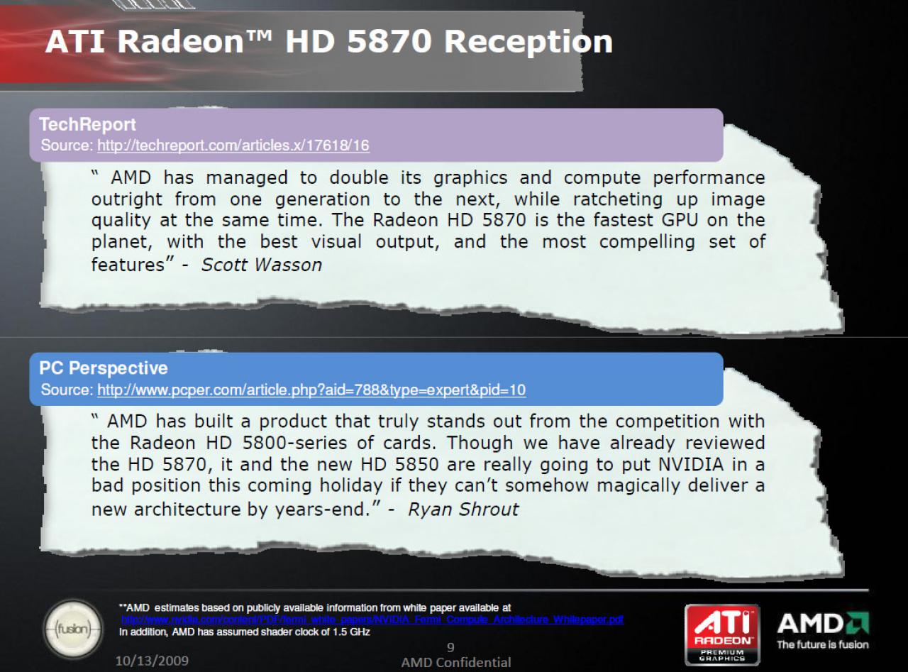 [14/10/2009] AMD Slides HD5870 vs Fermi 09