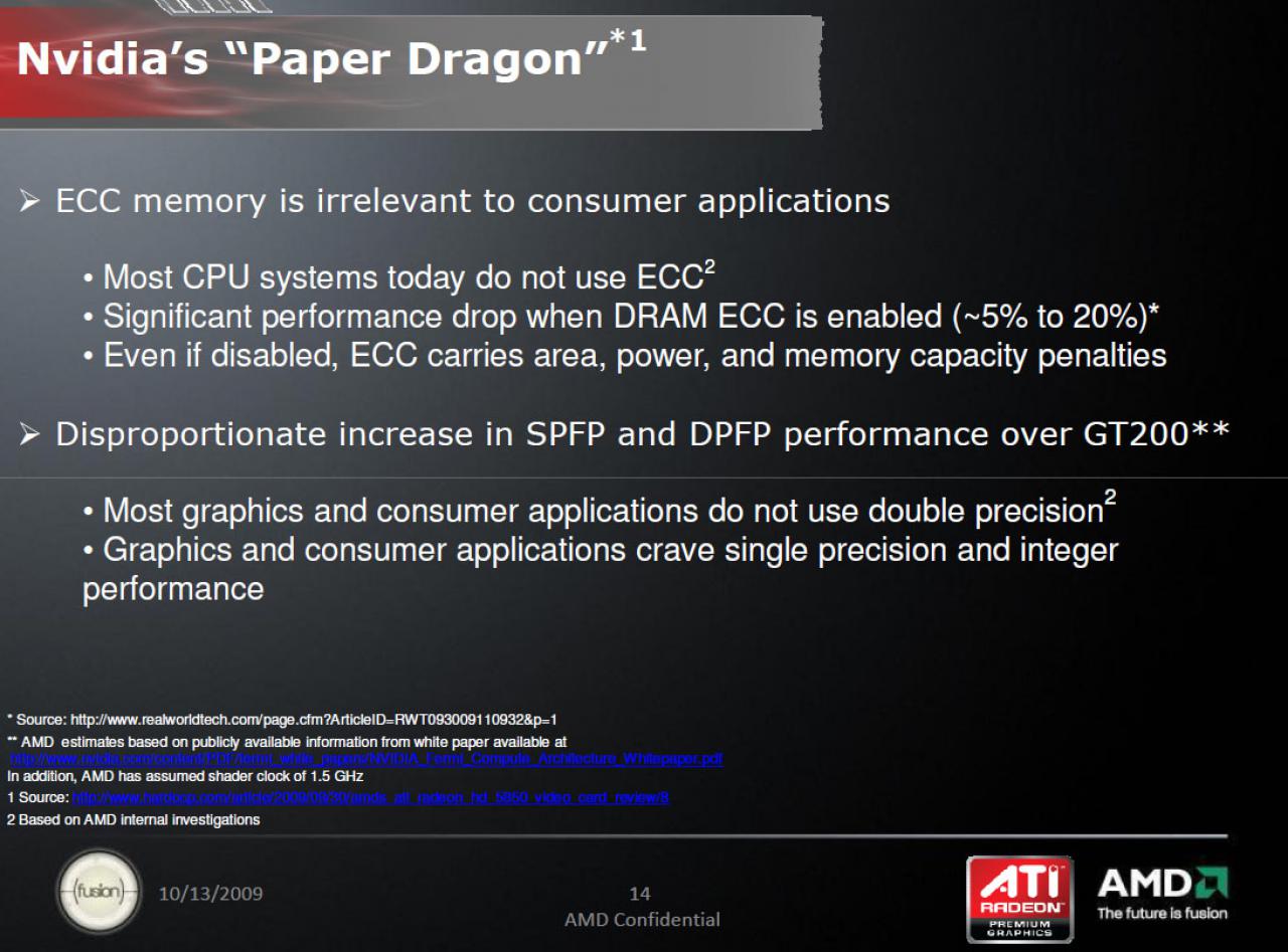[14/10/2009] AMD Slides HD5870 vs Fermi 14