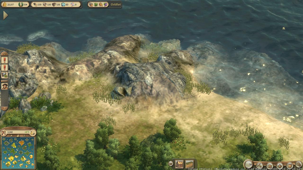 [16/10/2009] Anno 1404: Minimale Grafik, geeignet für 3-GHz-CPU (Pentium 4) und Shader-Modell-2-Grafikkarte mit 128 MiByte.