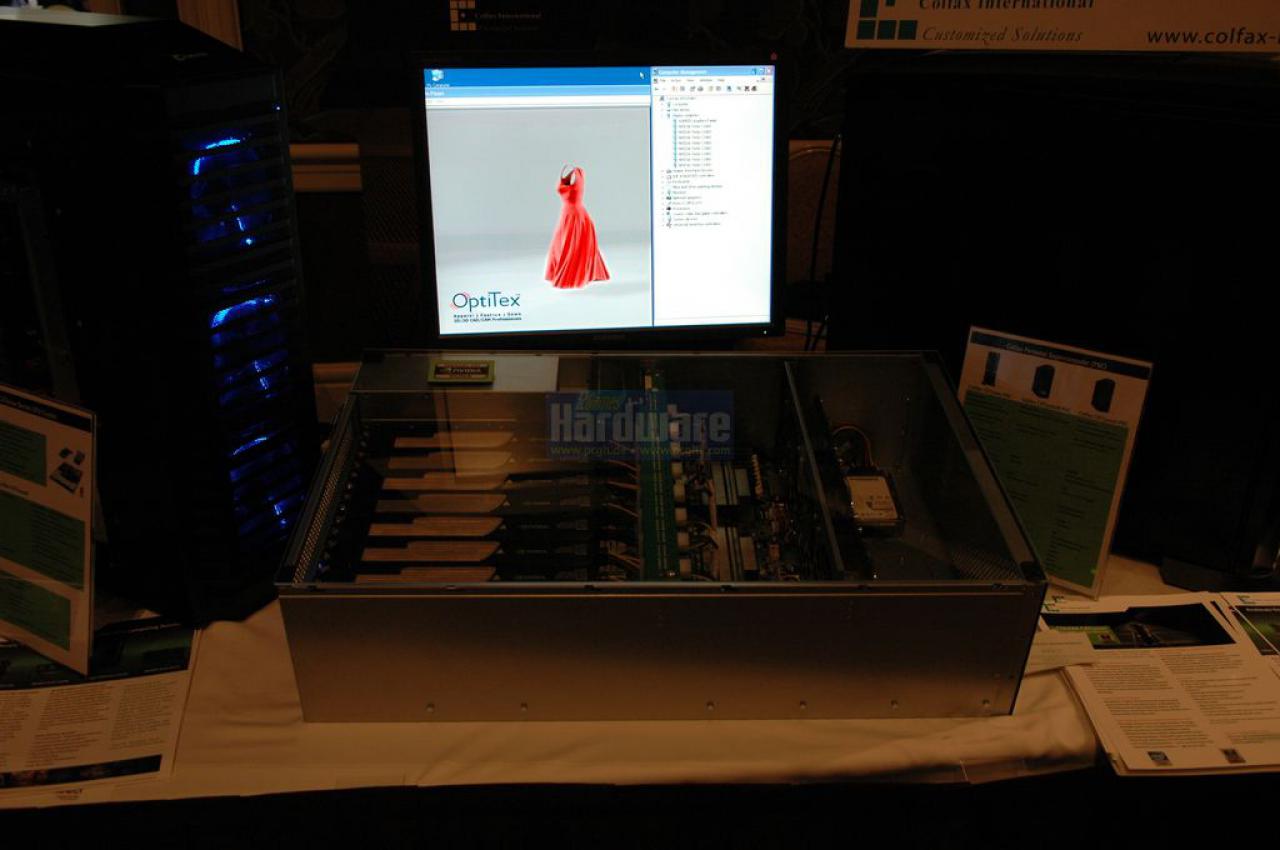 [04/10/2009] GPU Technology Conference 2009 Impressionen: 8-TFLOP-Rack mit acht Tesla C1060