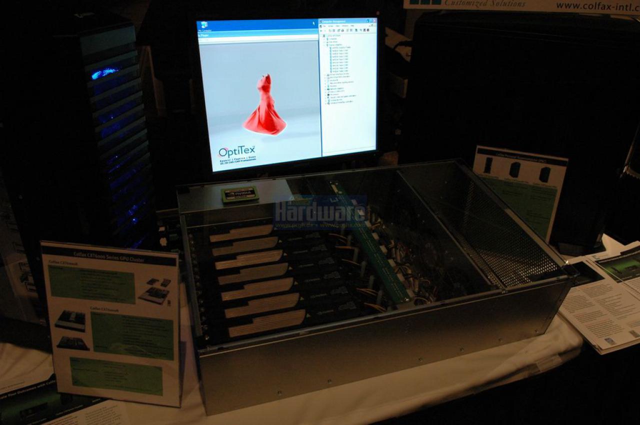 [04/10/2009] GPU Technology Conference 2009 Impressionen: 8-TFLOP-Rack mit acht Tesla C1060