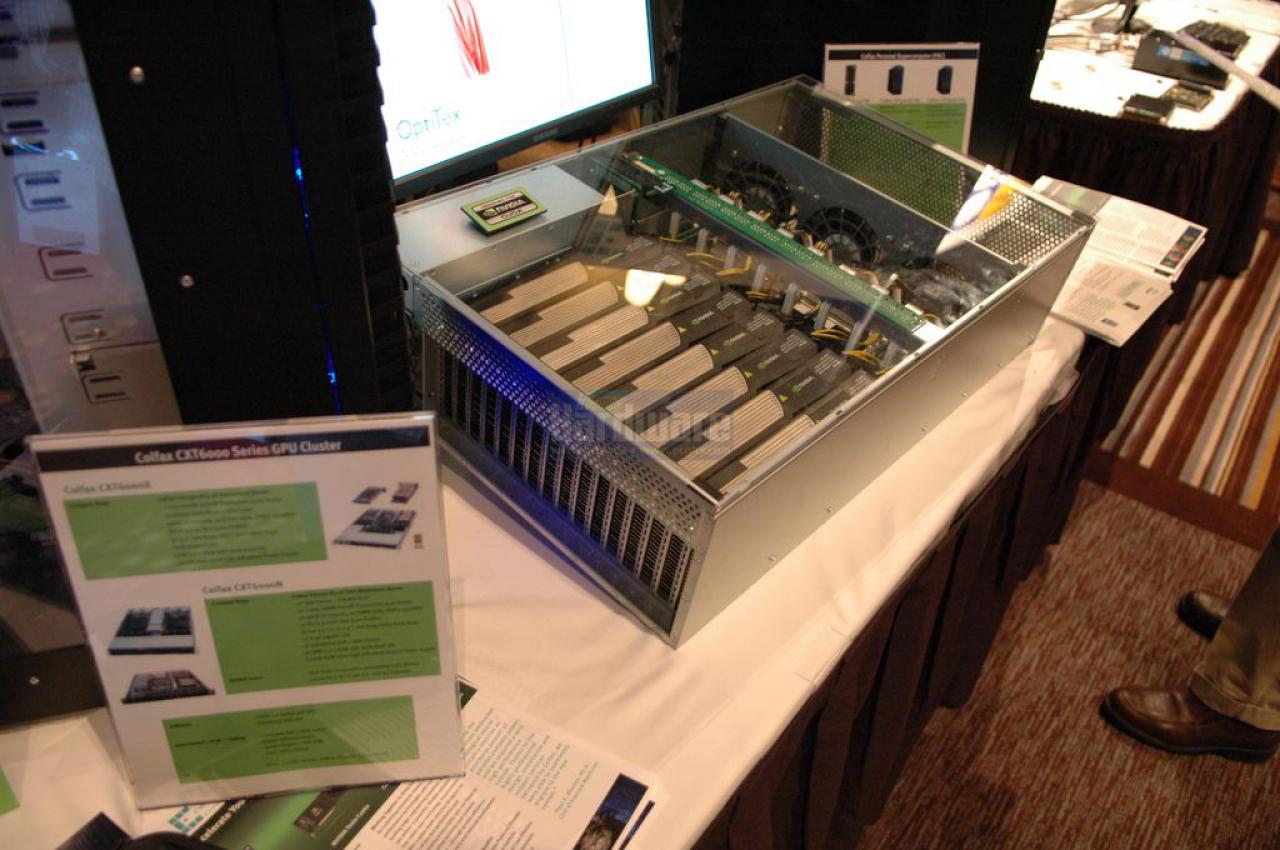 [04/10/2009] GPU Technology Conference 2009 Impressionen: 8-TFLOP-Rack mit acht Tesla C1060