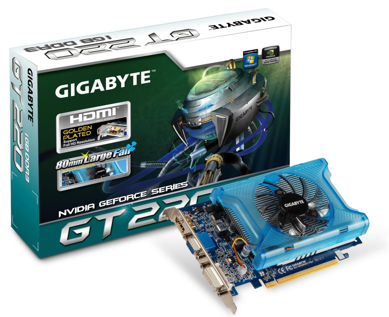 [13/10/2009] Gigabyte Geforce GT220 - GV-N220OC-1GI