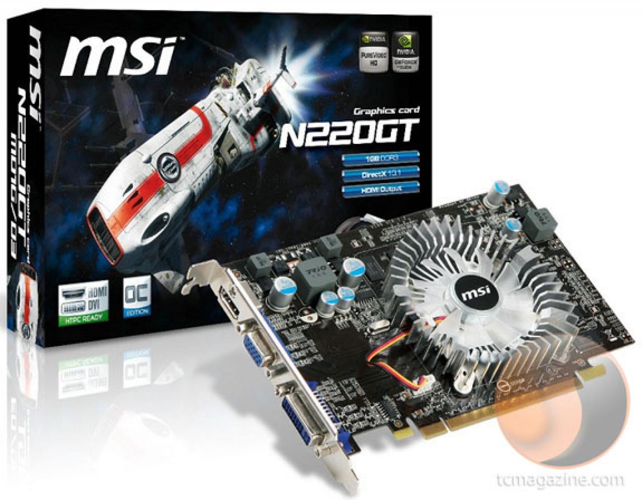[08/10/2009] MSI N220GT-MD1G-OC mit Geforce GT216-GPU (2)