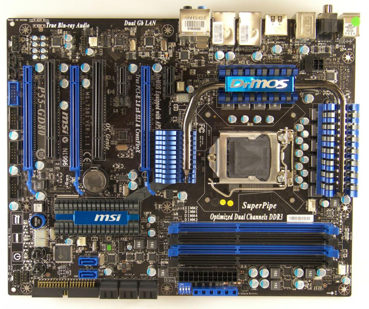 [29/10/2009] Zum Vergleich: MSI P55-GD80