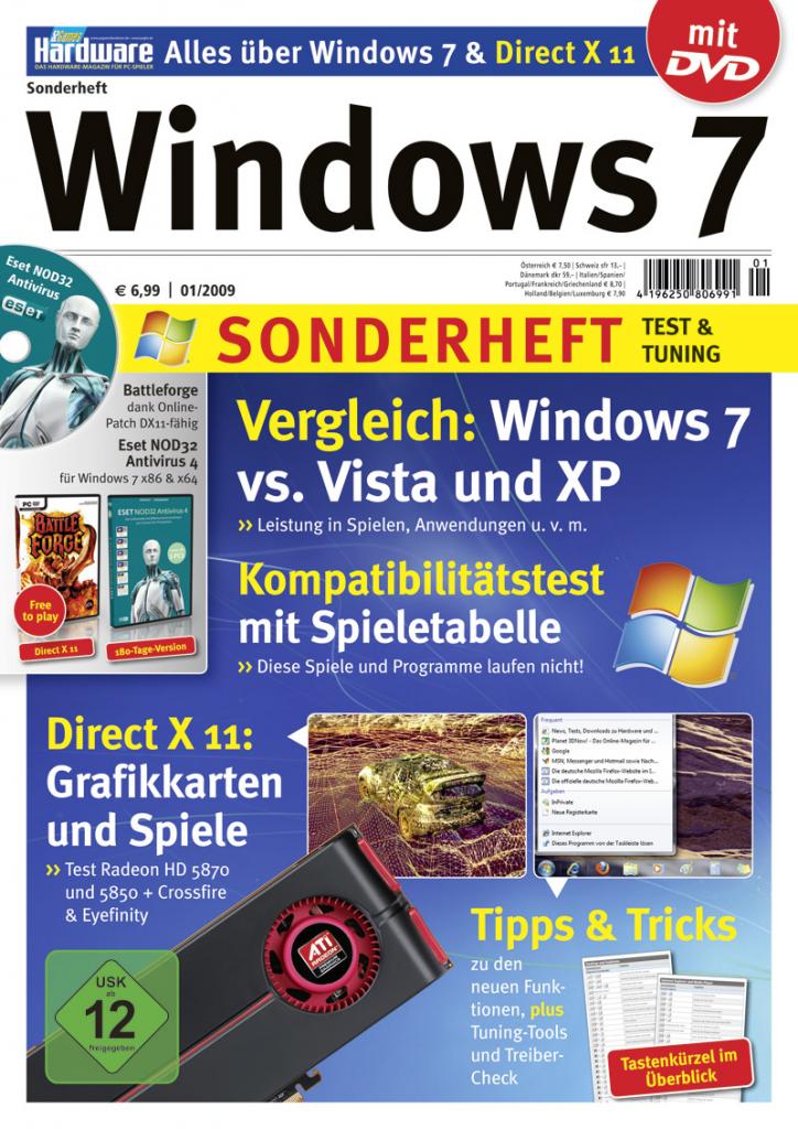 [14/10/2009] Sonderheft: Alles über Windows 7 und DirectX 11 - ab 21. Oktober am Kiosk erhältlich.