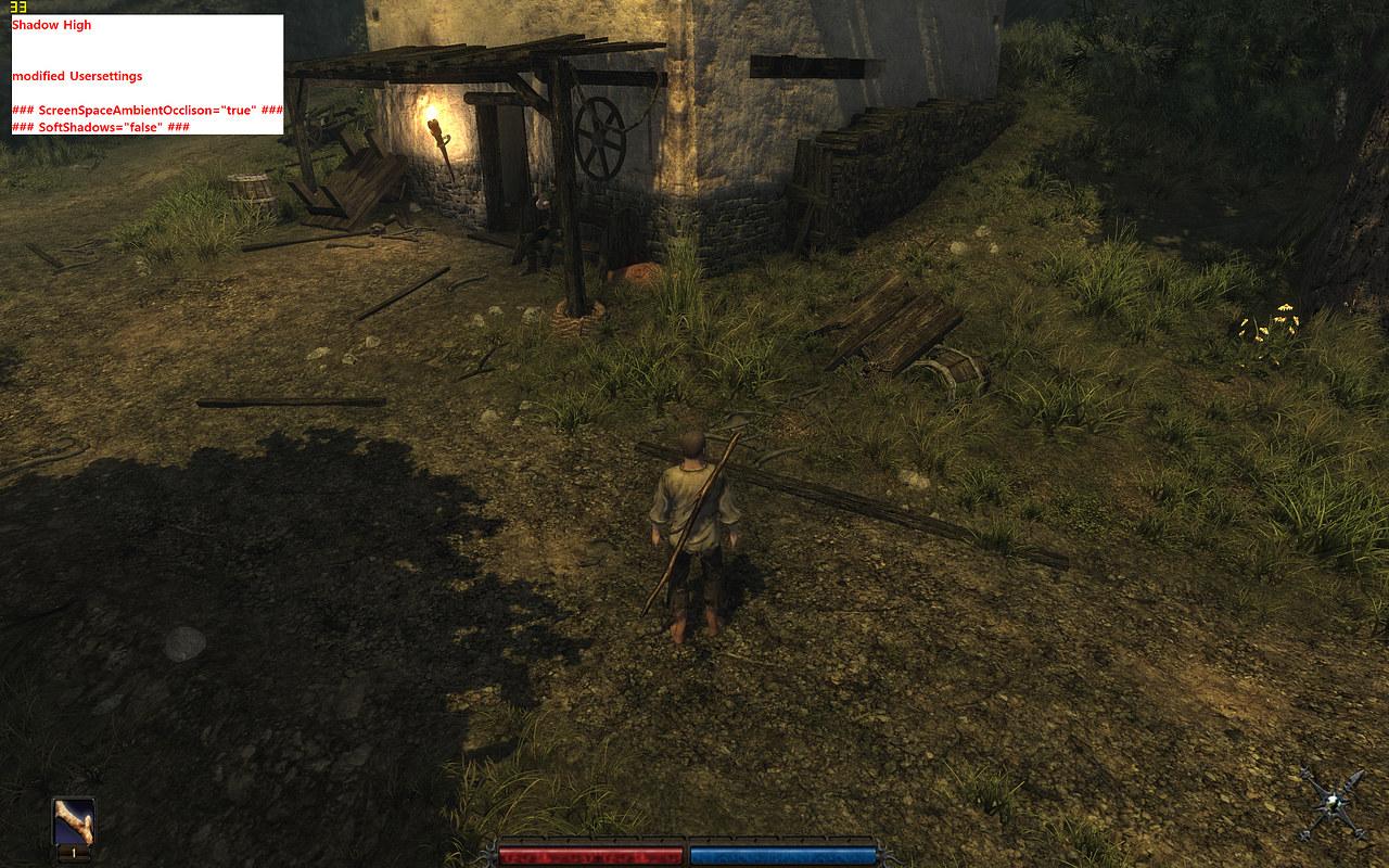 [05/10/2009] Risen: SSAO an, Soft Shadows aus