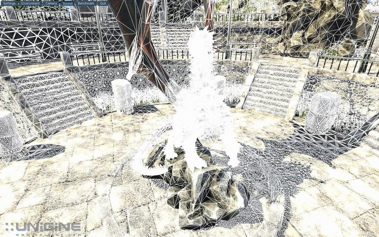 [23/10/2009] DirectX 11: Mit Tessellation können auf dem Grafikchip viele zusätzliche Dreiecke erzeugt und per neu hinzugekommenen Pipeline-Stufen (Hull- und Domainshader) in die Modelle hineingerechnet werden, um deren Detailgrad zu erhöhen. Während aktuelle AMD-Hardware ab etwa Tessellationsfaktor 8 einzubrechen beginnt, verkraften Geforce-Karten die zusätzlichen Dreiecke besser.