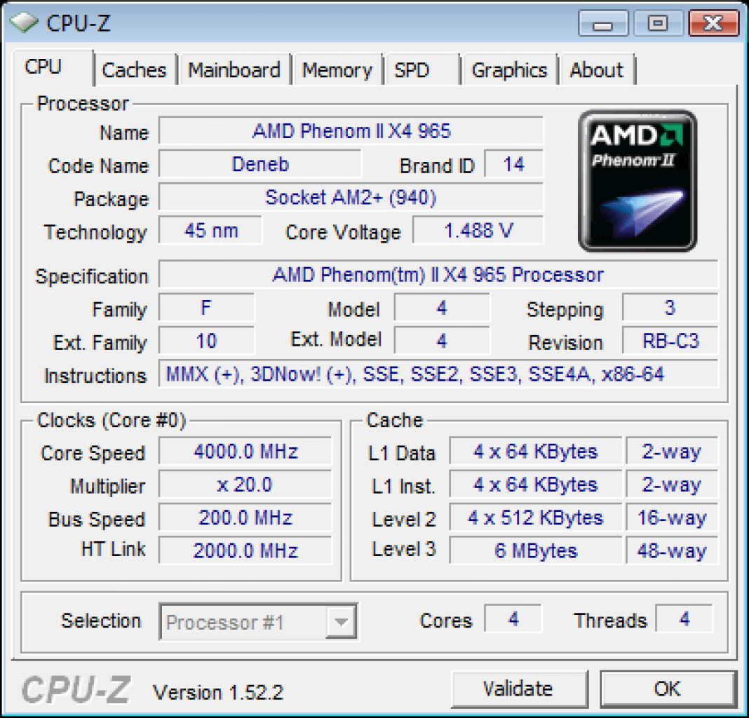 [03/11/2009] AMD Phenom II X4 965 BE C3-Stepping: 4,0 GHz und mehr fast stabil