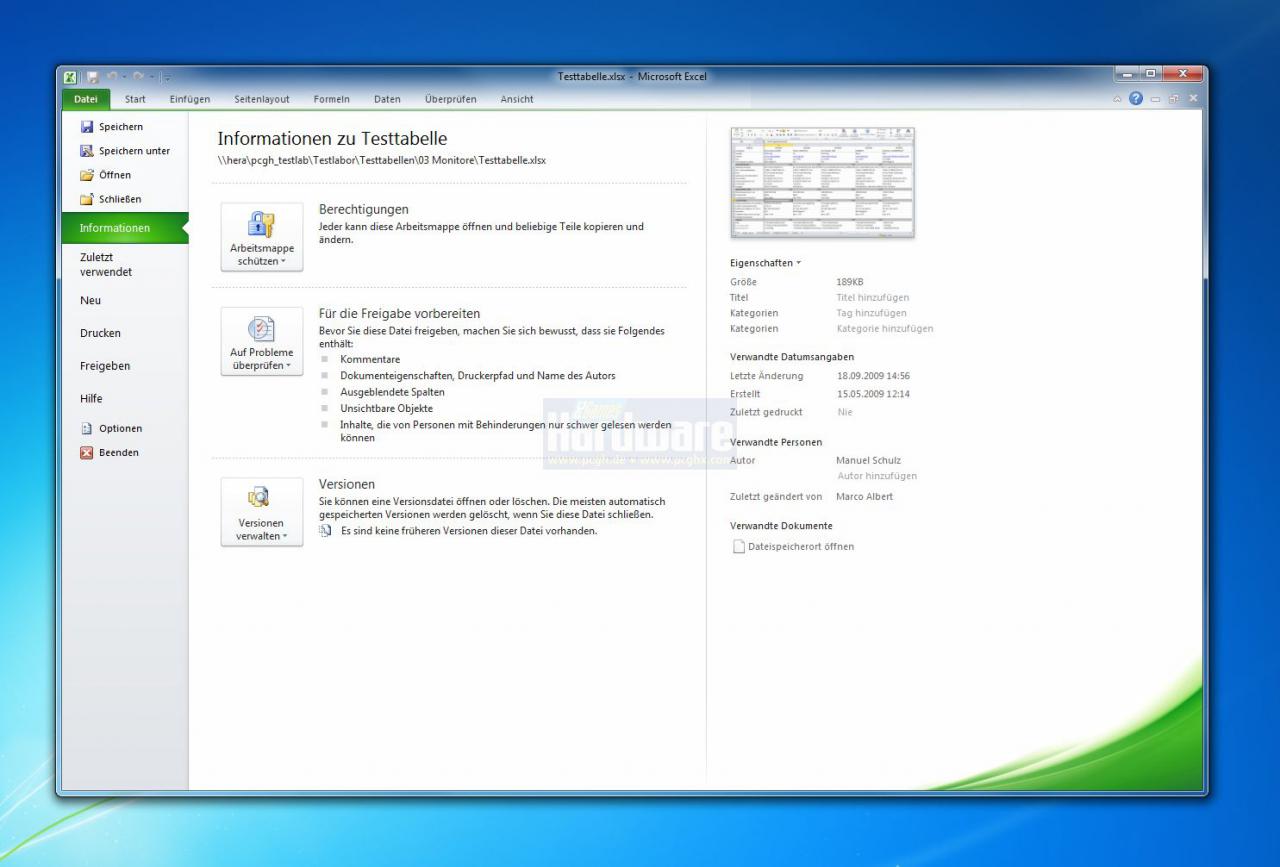 [19/11/2009] Microsoft Office 2010 Beta Excel 001