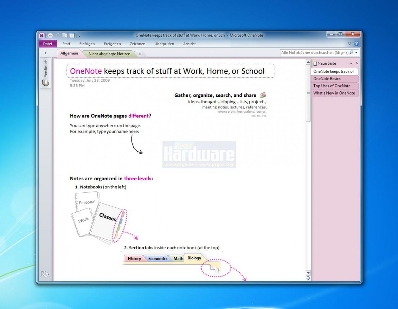 [19/11/2009] Microsoft Office 2010 Beta OneNote 001