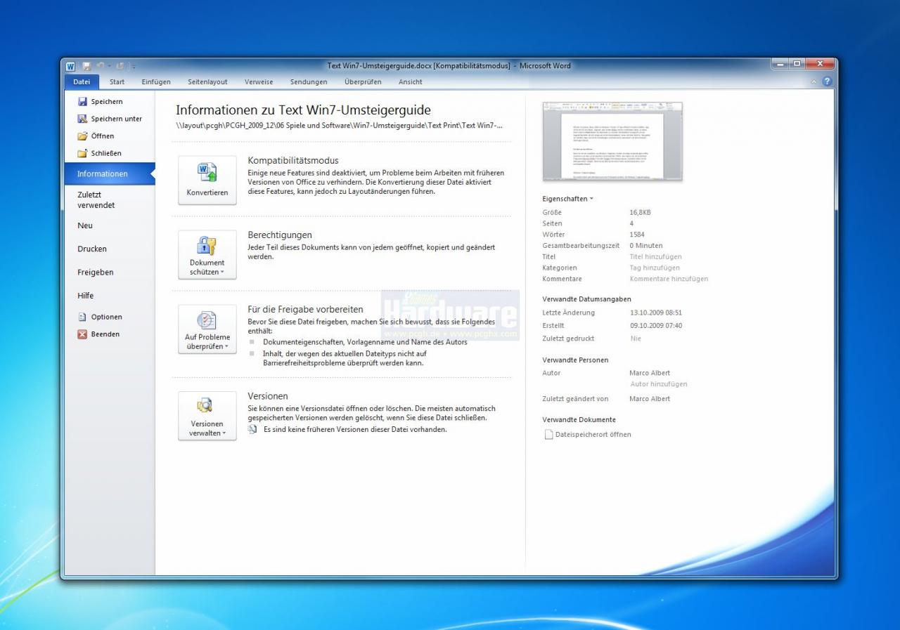[19/11/2009] Microsoft Office 2010 Beta Word 001