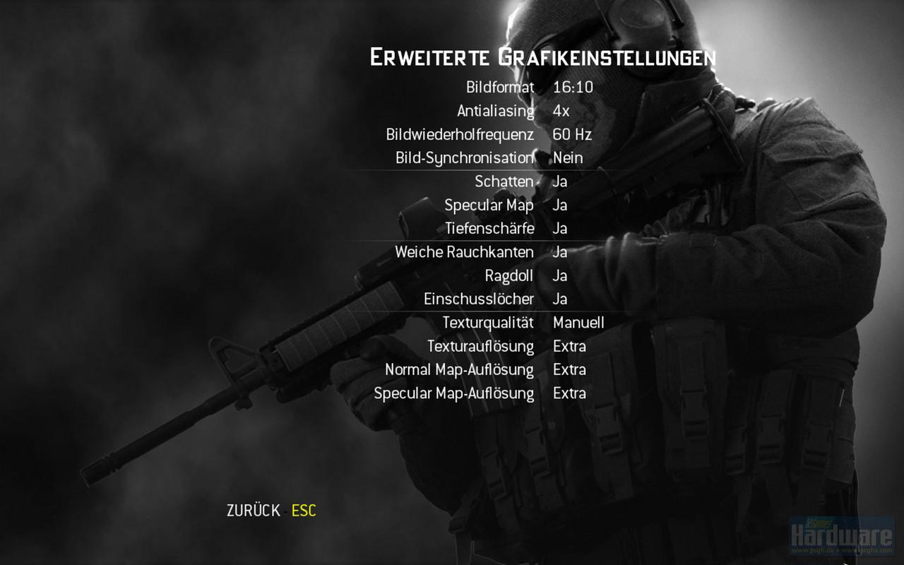 [10/11/2009] Call of Duty - Modern Warfare 2: Das Grafikmenü