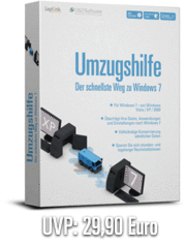 [03/11/2009] Umzugshilfe für Windows 7 kostet aktuell 30 Euro.