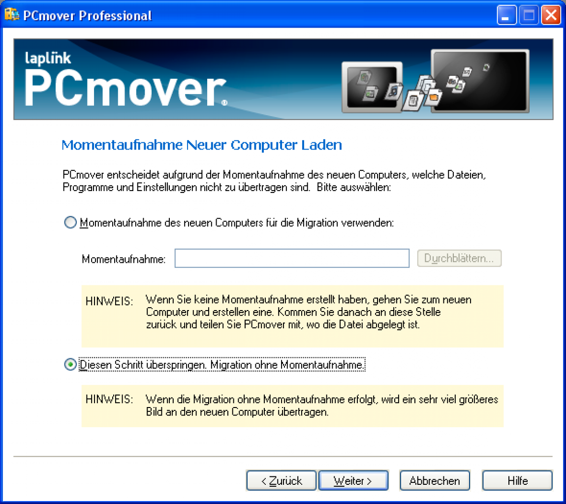 [03/11/2009] Umzugshilfe für Windows 7: Anpassung der alten Migrationsdateien an neues Betriebssystem (kann Übersprungen werden, nicht unbedingt notwendig)