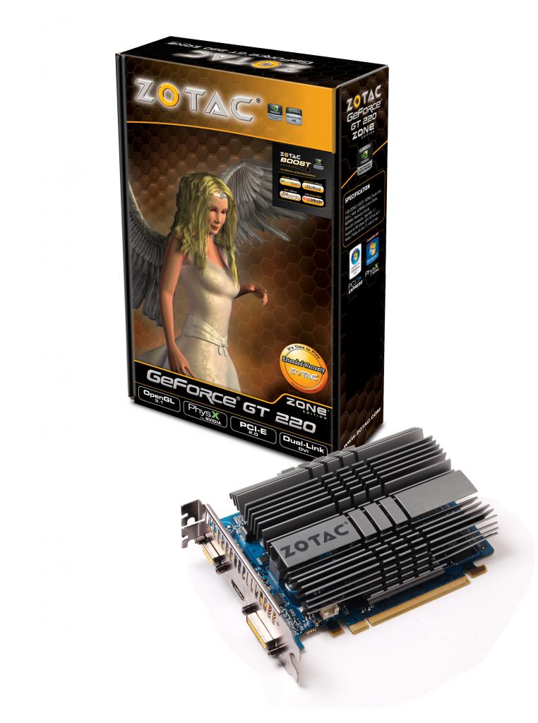 [24/11/2009] Zotac Geforce GT 220 Zone Edition mit passivem Dual-Slot-Kühler
