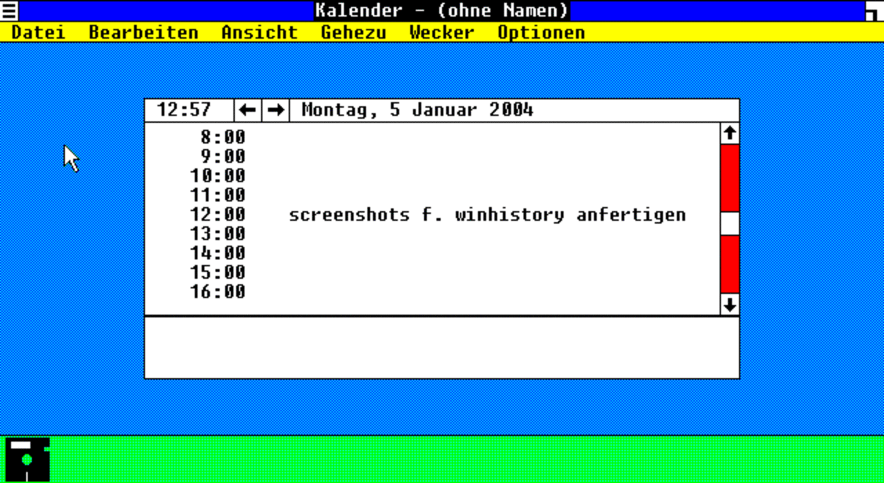 [10/11/2009] Windows 1: Kalender