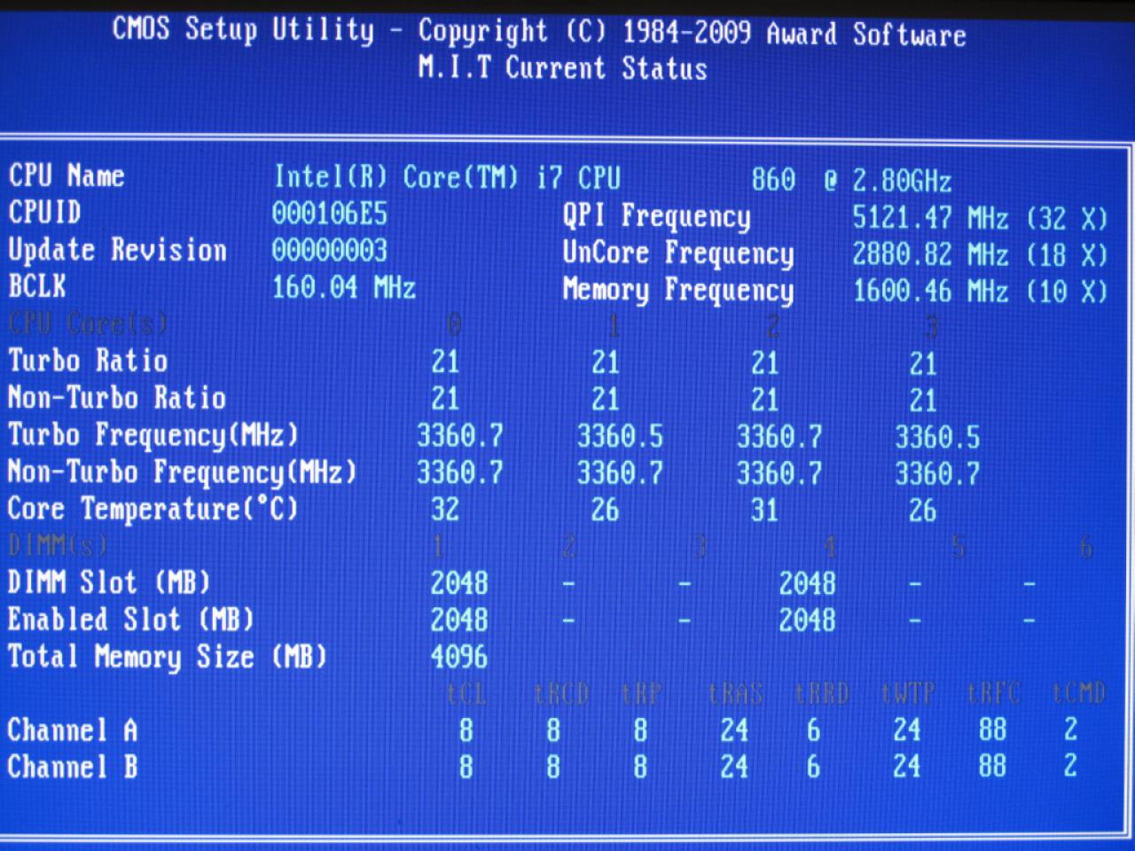 [29/12/2009] Verwendete BIOS-Einstellungen bei Gigabyte P55A-UD6 (2)