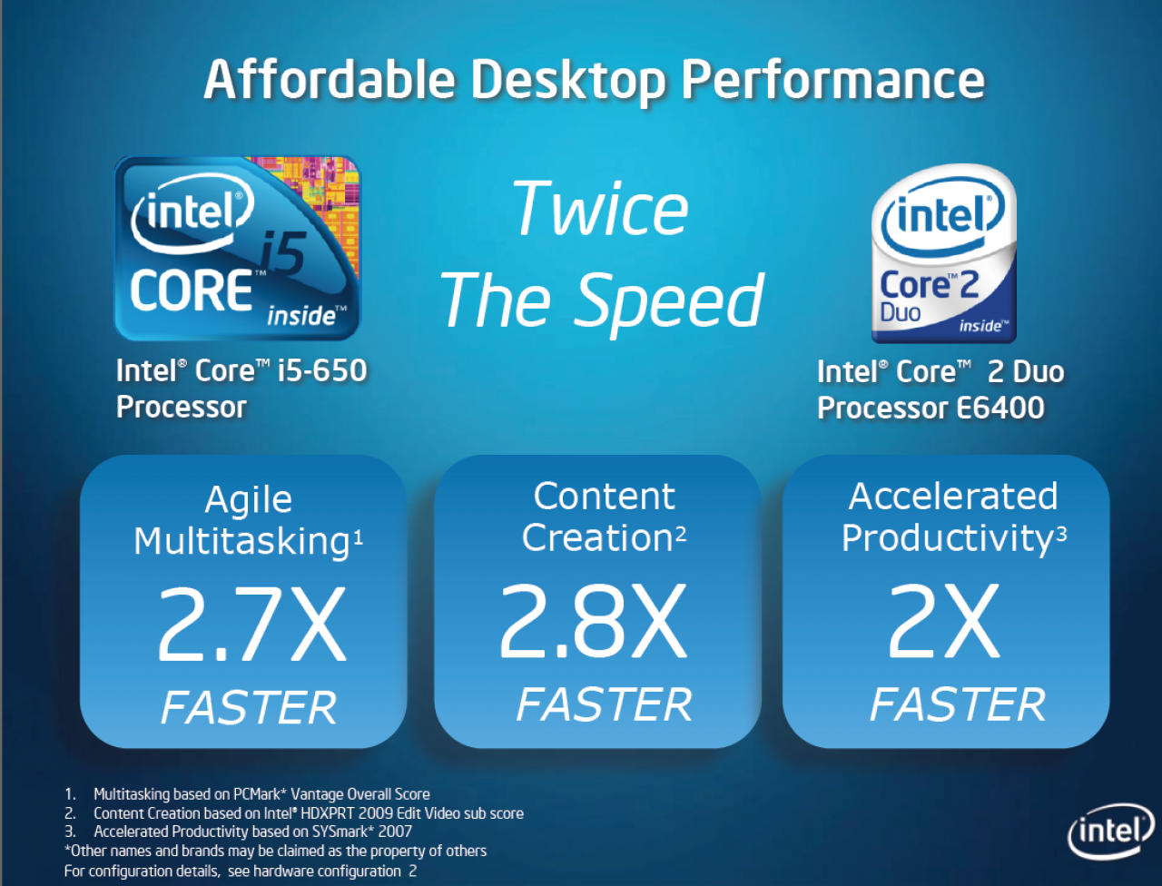 [22/12/2009] Clarkdale: laut Intel schneller als Core 2