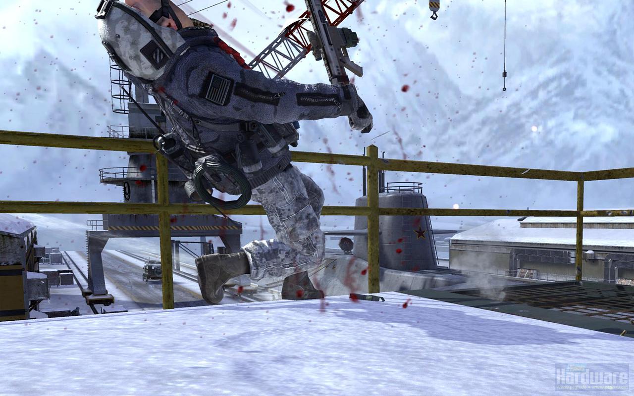 [22/12/2009] Alle guten Dinge sind drei - CoD MW2 ist wieder an der Reihe. Kein anderes Spiel setzt den Tod von Mitstreitern (und dem Alter Ego) so gnadenlos brutal und grausam in Szene. So makaber das klingen mag, dieser Shot fängt das ein – allerdings übertreibt es Infinity Wards bis zum Ende hin leider.